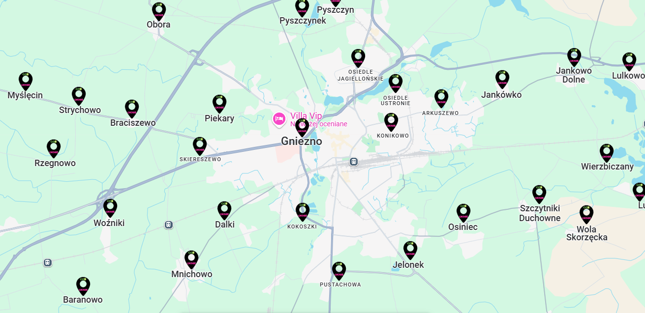 mapka gniezno