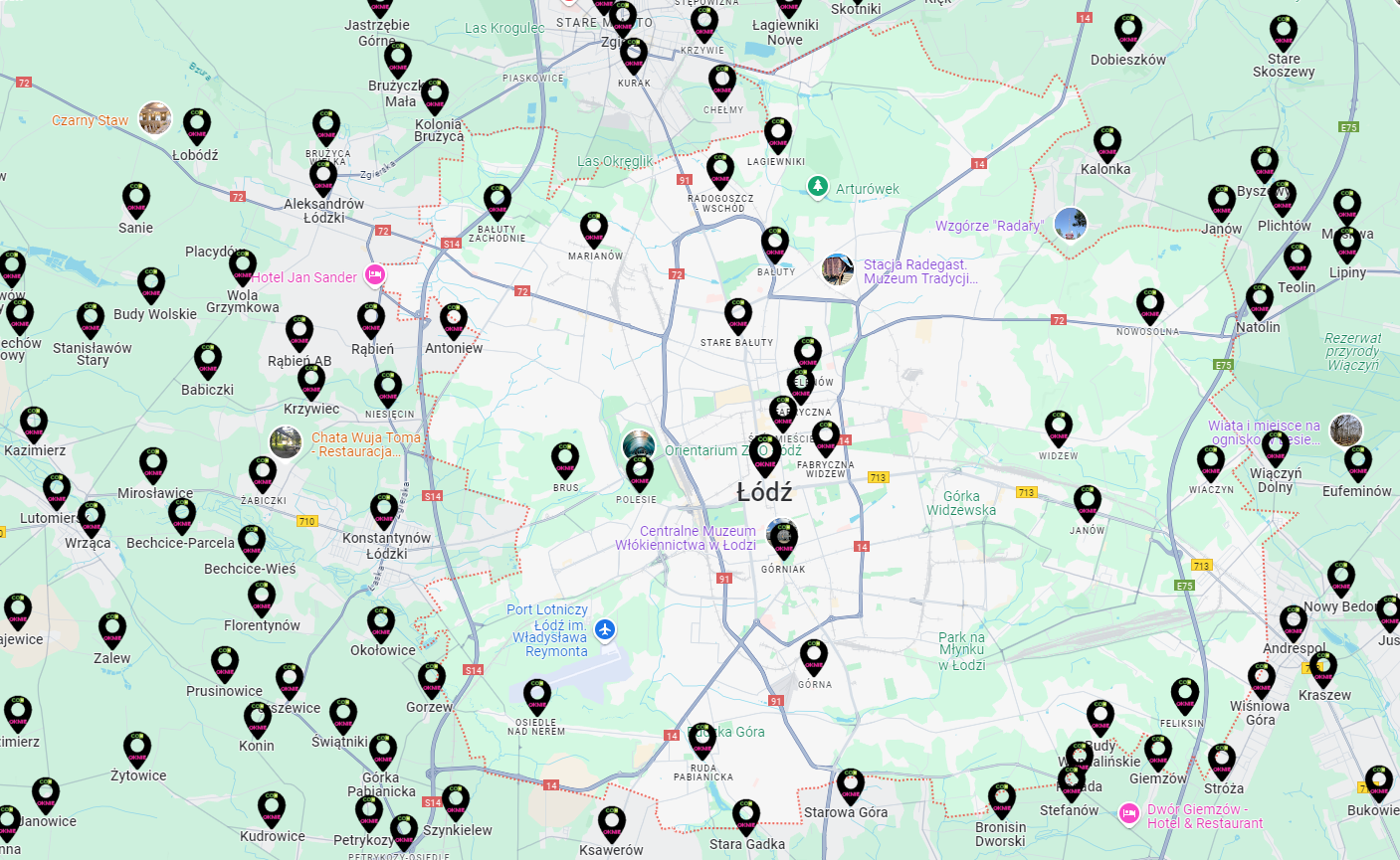 mapka lodz