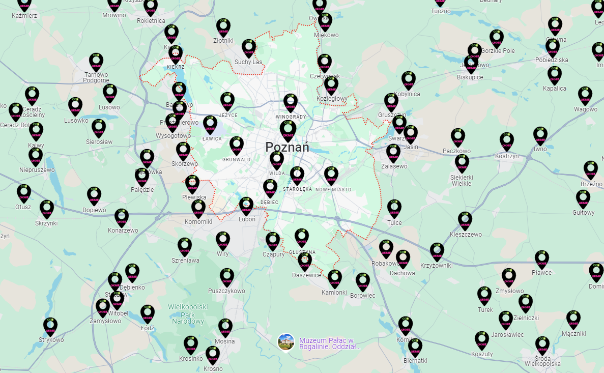 mapka poznan
